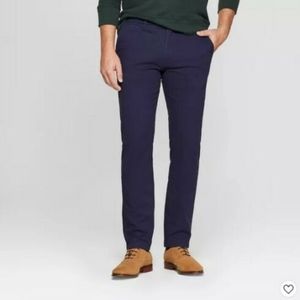 Men's Goodfellow & Co. Navy Hennepin Flat Front Chino, 38x30